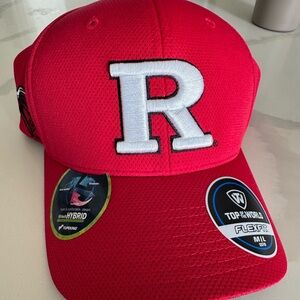 Top of the World Red Hat with White Letter- Rutgers